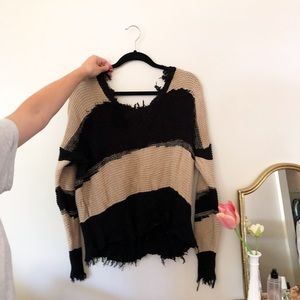 {SOLD} Knit Fringy Sweater